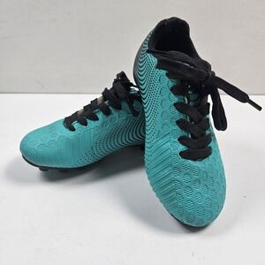 Vizari Stealth FG Soccer Cleats Kids Size 8 Teal Black 90016 Ground Sports Shoes